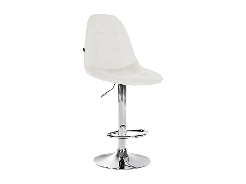 Tabouret de bar - Métal - Blanc - Elmore