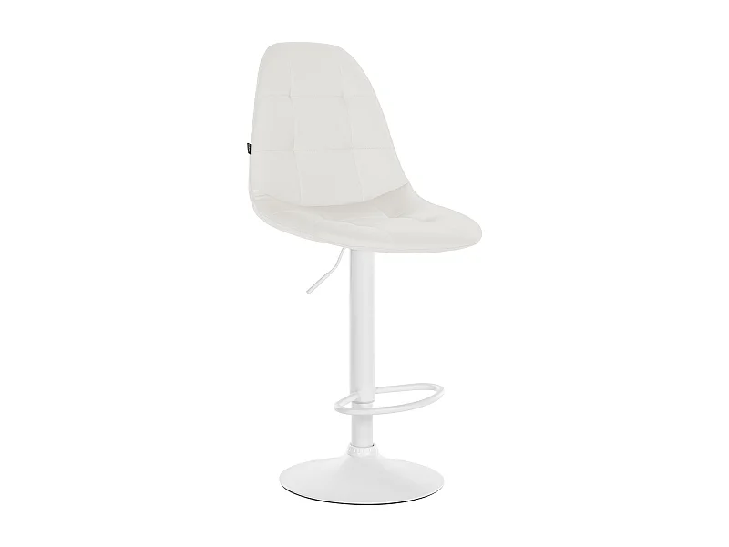 Tabouret de bar - Métal - Blanc - Elmore