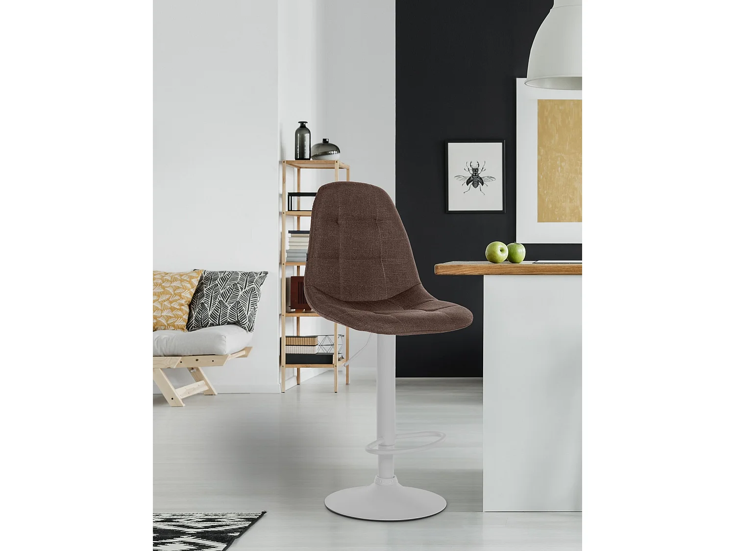 Tabouret de bar - Métal - Marron - Elmore