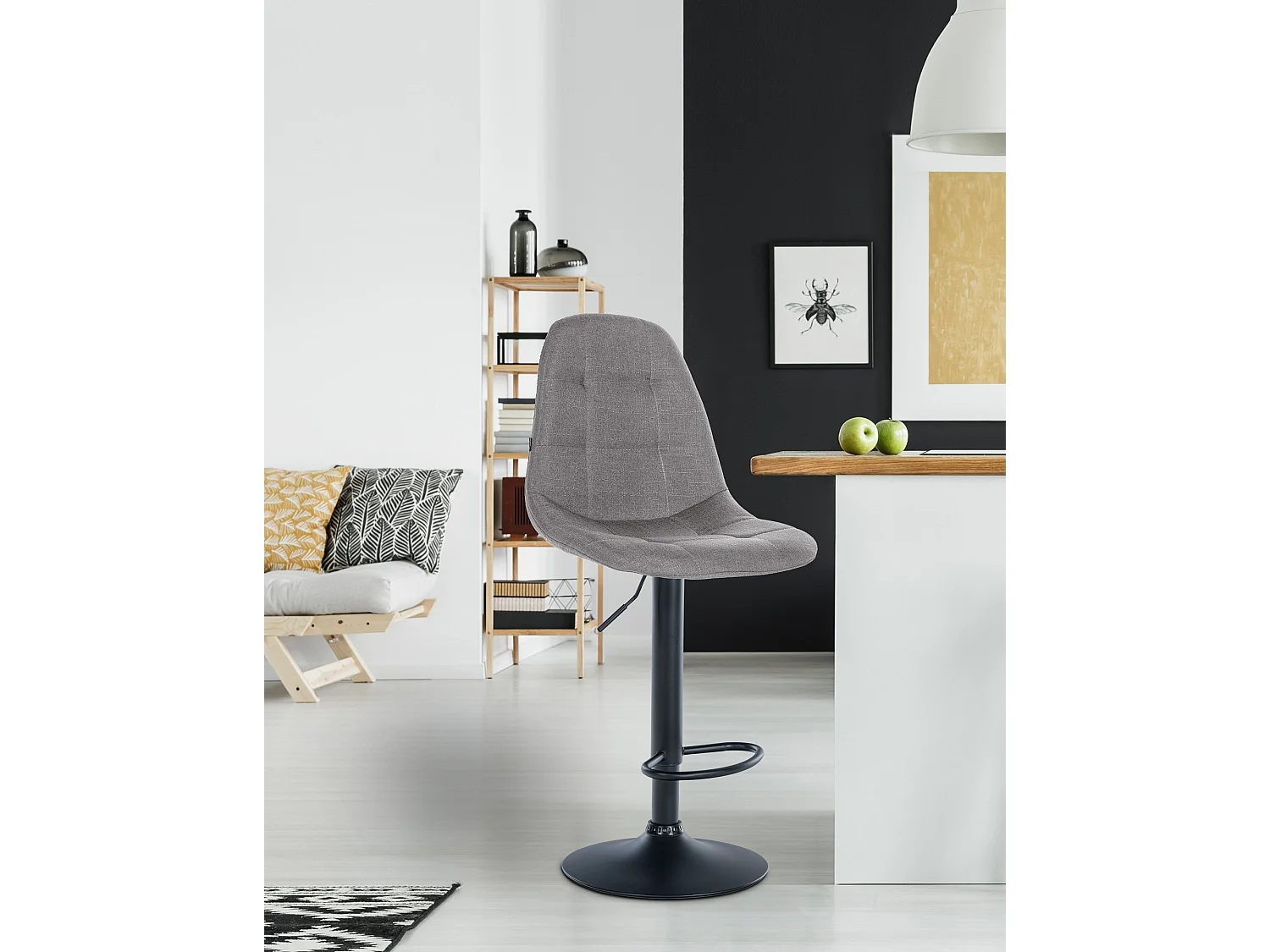 Tabouret de bar - Métal - Gris - Elmore