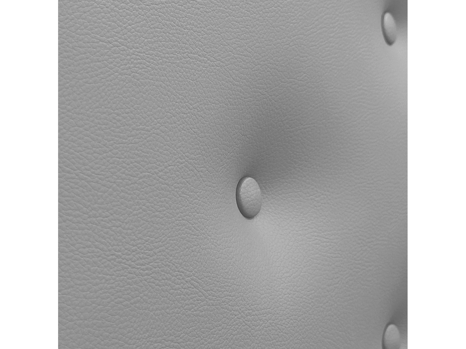 DHOME Tête de Lit en Similicuir avec 3 Rangées de Boutons Entrelacées Tête de Lit Rembourrée de Luxe (Gris Clair, 105cm)