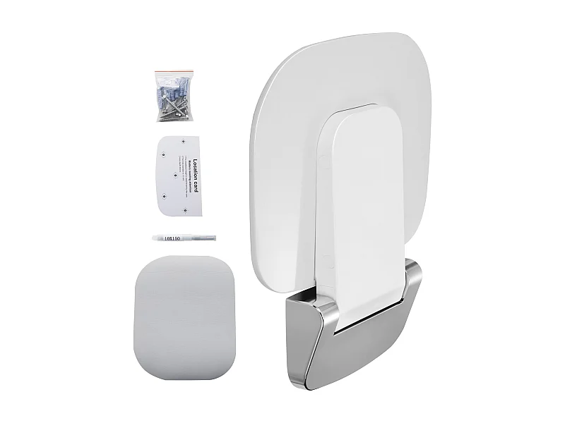 Siedzisko Prysznicowe SucceBuy Składane Siedzisko Prysznicowe 34,5 cm x 32,5 cm Montowane na Ścianie 450 funtów