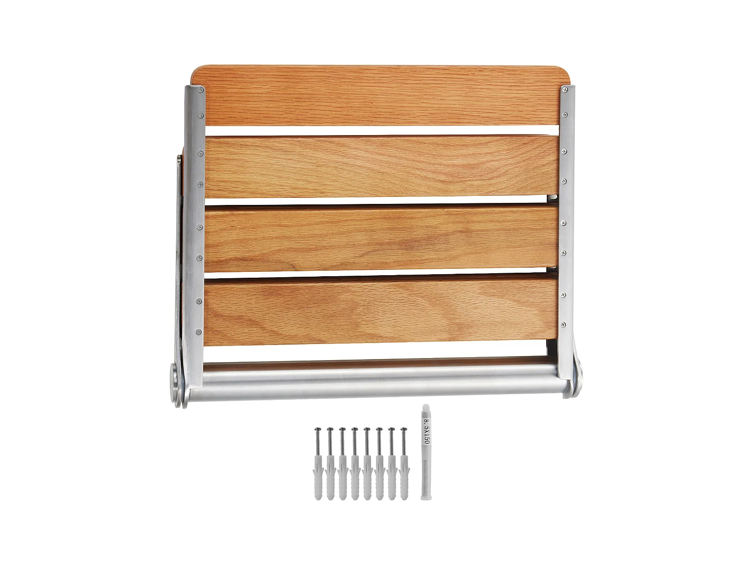 Sedile Doccia SucceBuy Sedile Doccia Pieghevole in Rovere 40,8 cm x 34 cm, Montaggio a Parete, 440 libbre