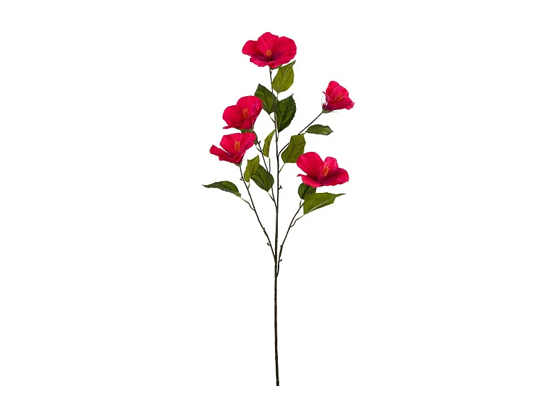 Hibiscus stelo in poliresina rossa 119x18x6 cm