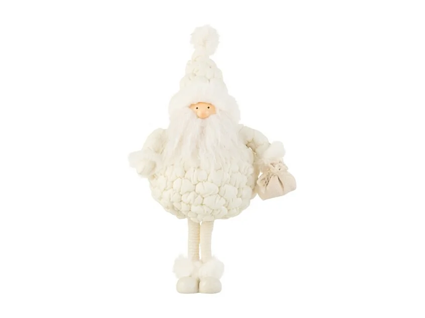 Babbo Natale in resina bianca 29x19x47 cm