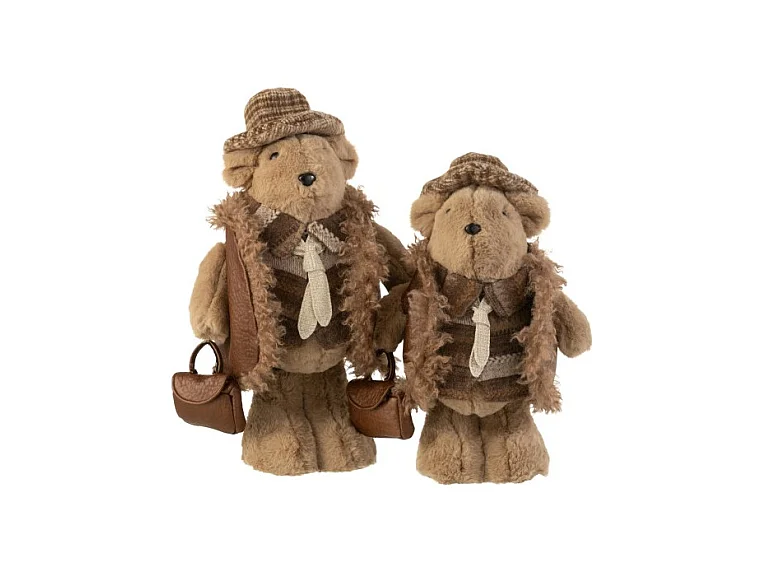 Orso con borsa a mano in marrone 23x17x36 cm