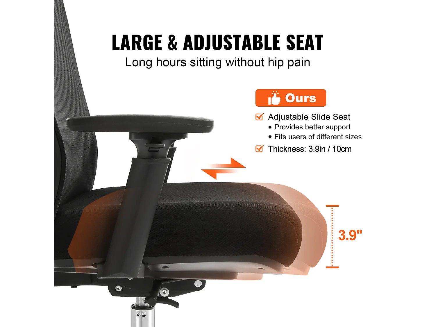 Ergonomiczny Fotel Biurowy, SucceBuy, Obrotowy Fotel Biurowy z Siatki, Podparcie Odcinka Lędźwiowego Kręgosłupa