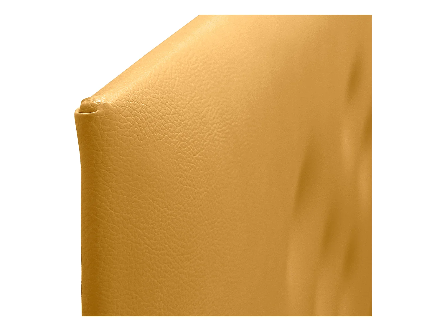 DHOME Tête de Lit en Similicuir avec 3 Rangées de Boutons Entrelacées Tête de Lit Rembourrée de Luxe (Moutarde, 95cm)