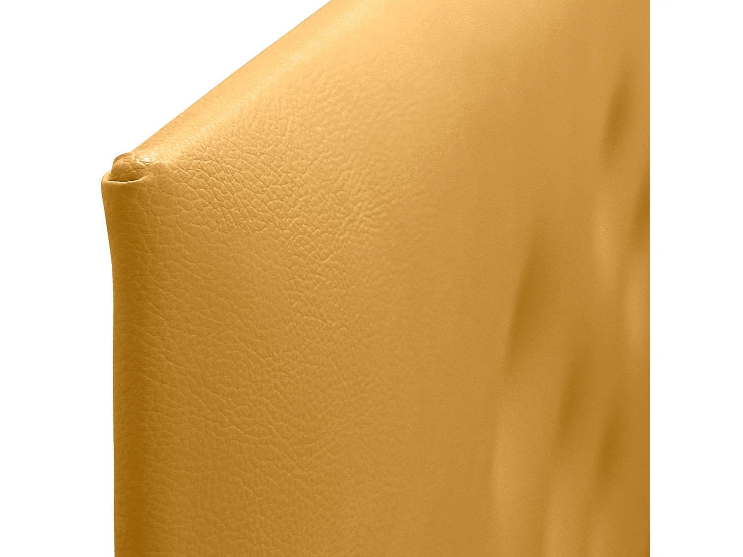 DHOME Hoofdbord van kunstleer met 3 verspringende rijen knopen, luxe gestoffeerd bedhoofdbord (Mosterd, 95cm)