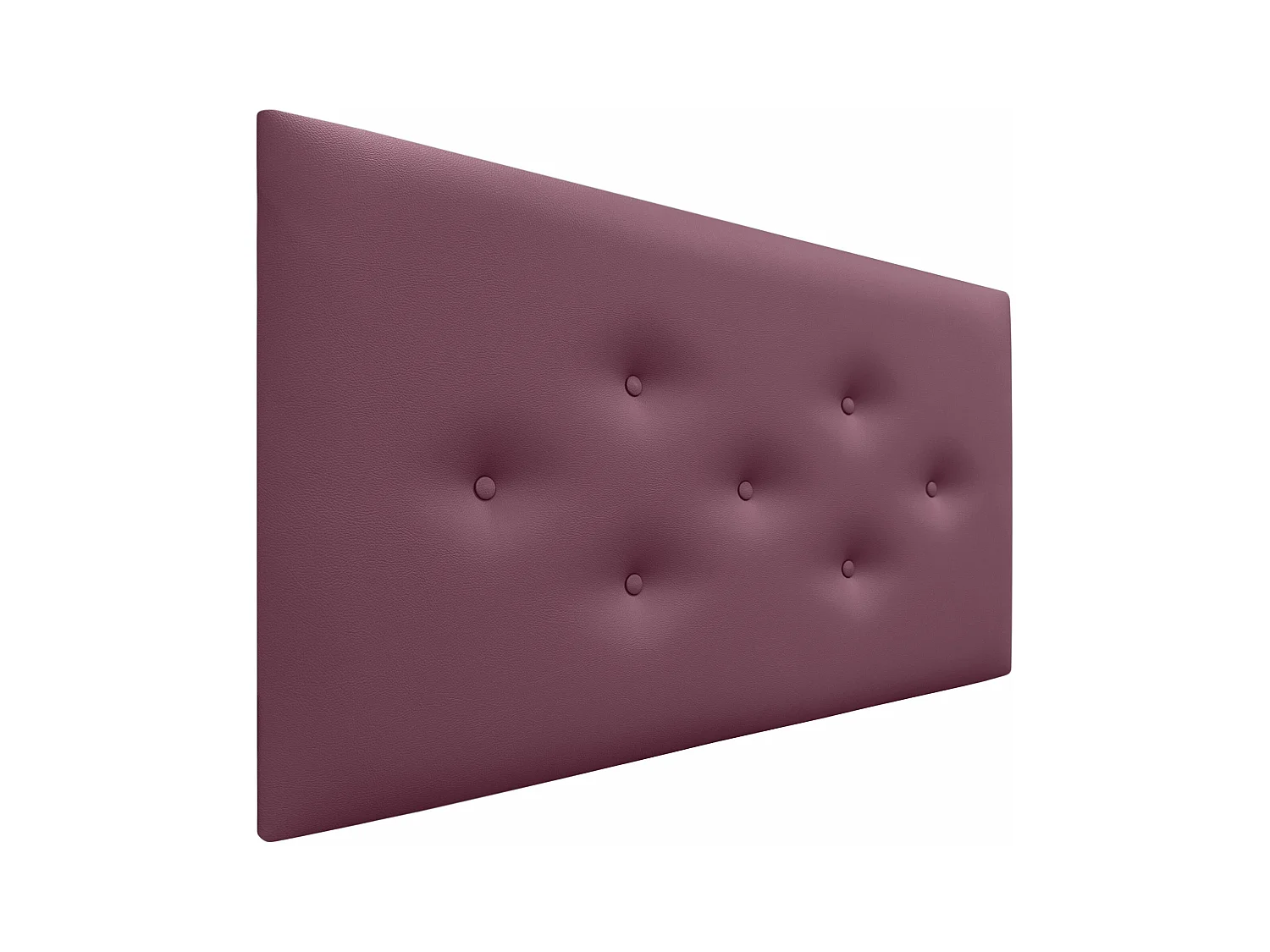 DHOME Tête de Lit en Similicuir avec 3 Rangées de Boutons Entrelacées Tête de Lit Rembourrée de Luxe (Bordeaux, 105cm)