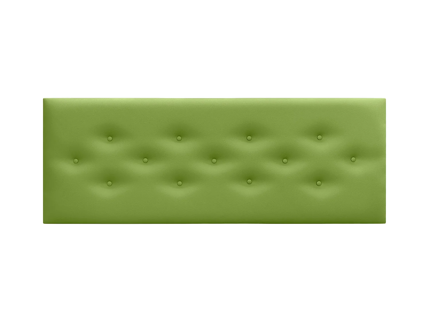 DHOME Tête de Lit en Similicuir avec 3 Rangées de Boutons Entrelacées Tête de Lit Rembourrée de Luxe (Vert, 135cm)