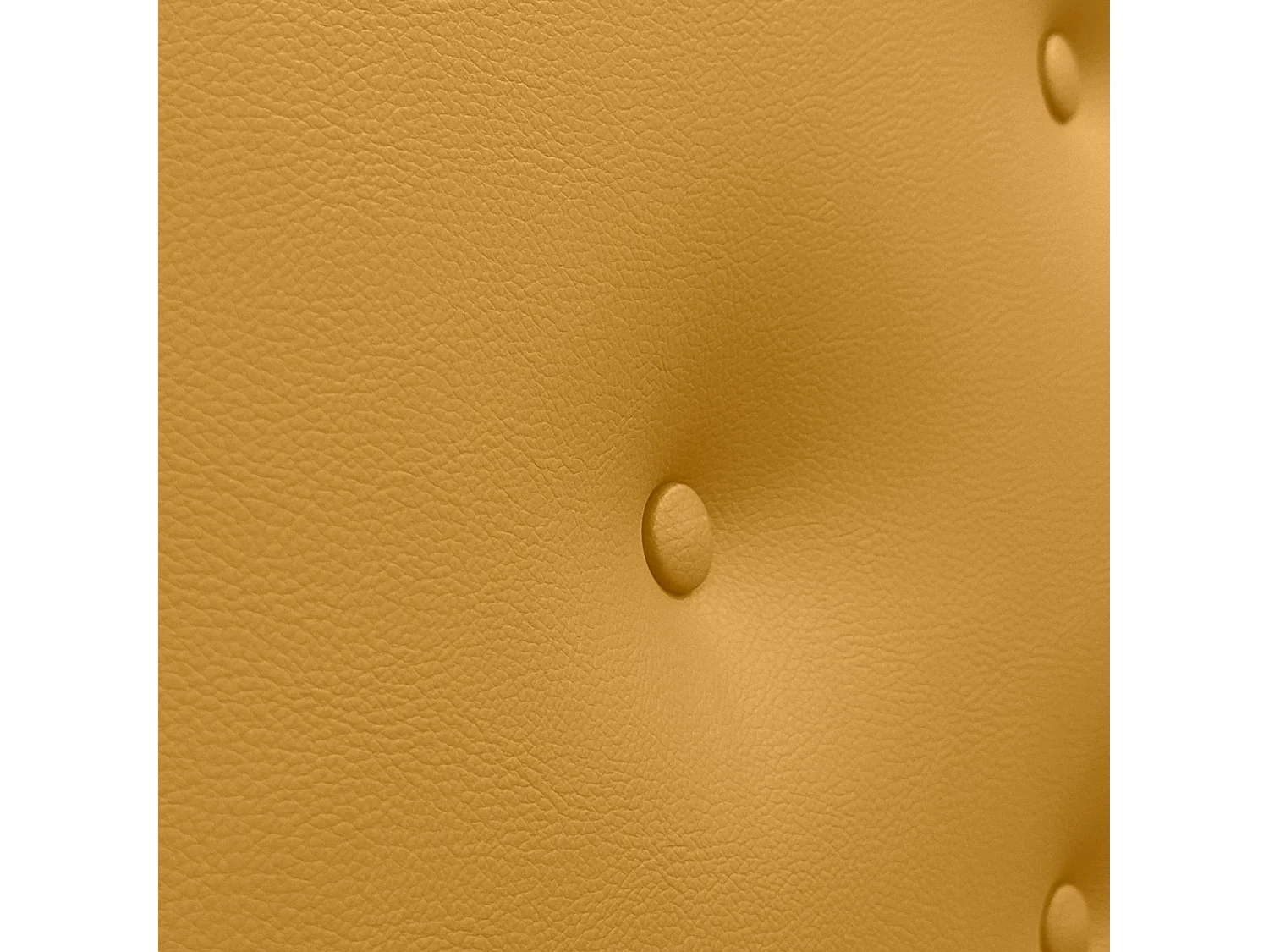DHOME Kopfteil aus Kunstleder mit 3 versetzten Knopf-Reihen, luxuriös gepolstertes Bettkopfteil (Senfgelb, 90cm)