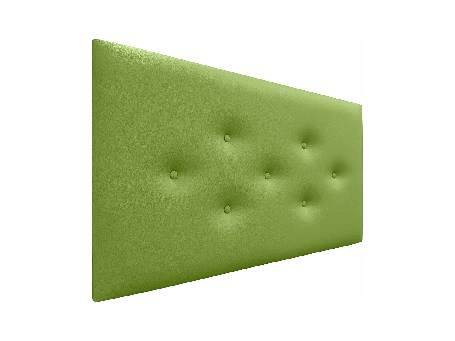 DHOME Tête de Lit en Similicuir avec 3 Rangées de Boutons Entrelacées Tête de Lit Rembourrée de Luxe (Vert, 95cm)