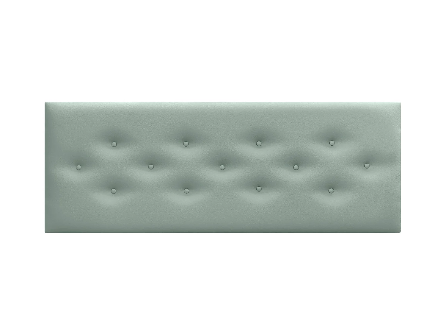DHOME Tête de Lit en Similicuir avec 3 Rangées de Boutons Entrelacées Tête de Lit Rembourrée de Luxe (Vert Agua, 160cm)