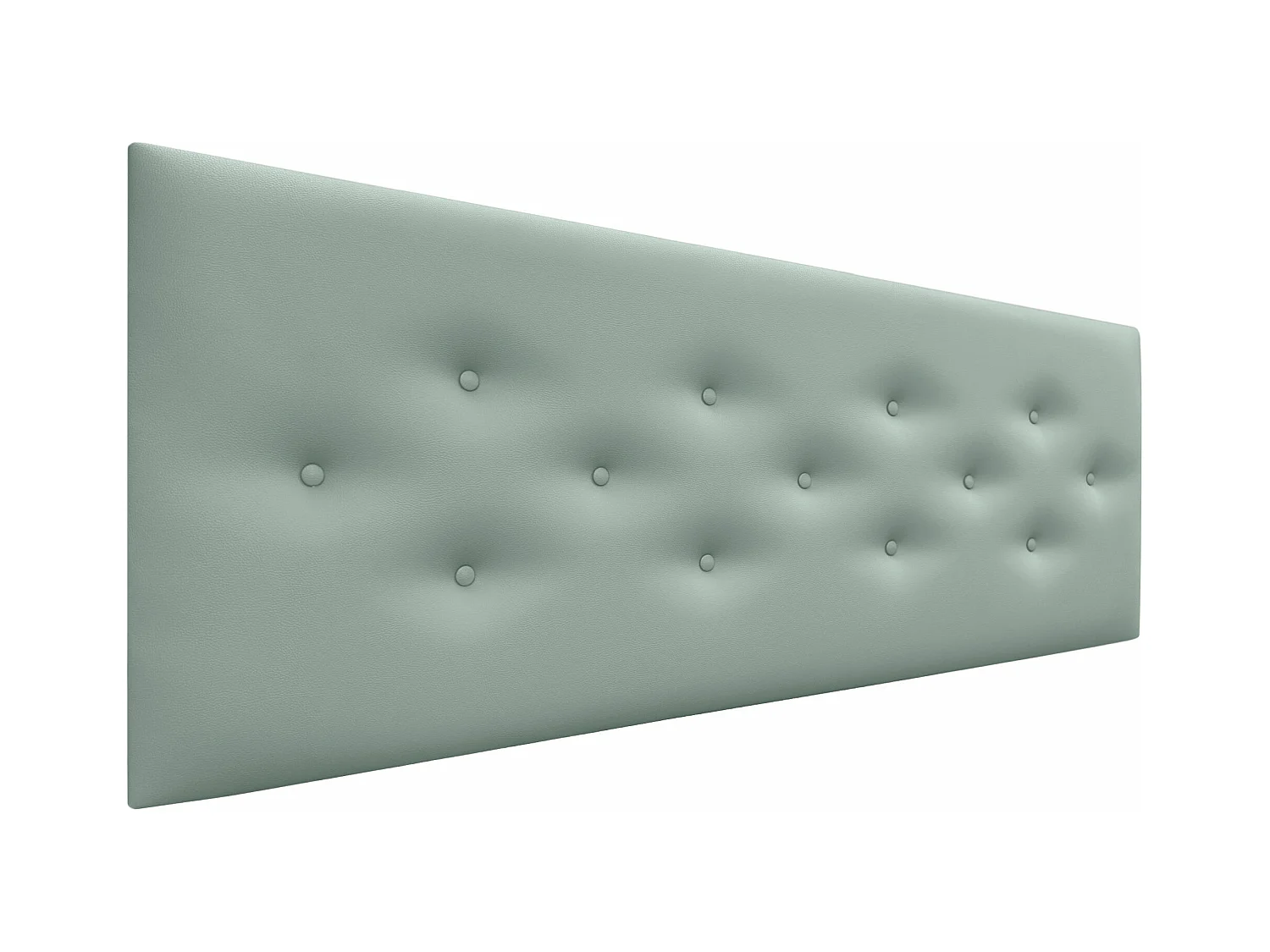 DHOME Tête de Lit en Similicuir avec 3 Rangées de Boutons Entrelacées Tête de Lit Rembourrée de Luxe (Vert Agua, 160cm)