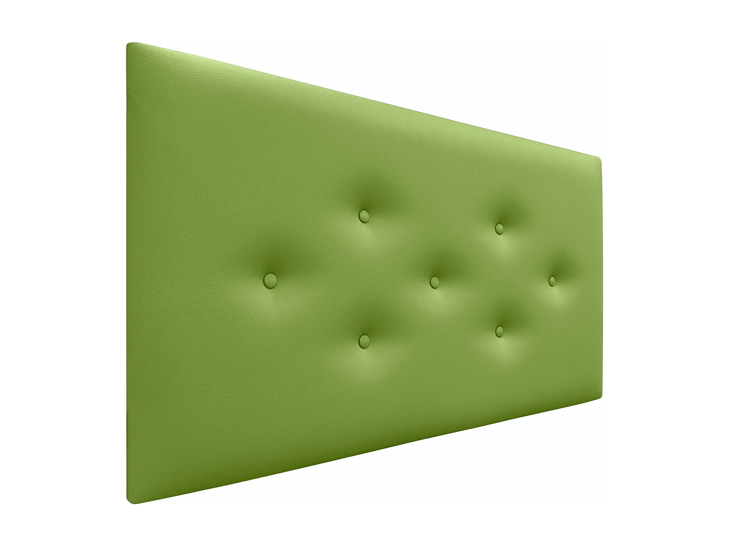 DHOME Hoofdbord van kunstleer met 3 verspringende rijen knopen, luxe gestoffeerd bedhoofdbord (Groen, 110cm)