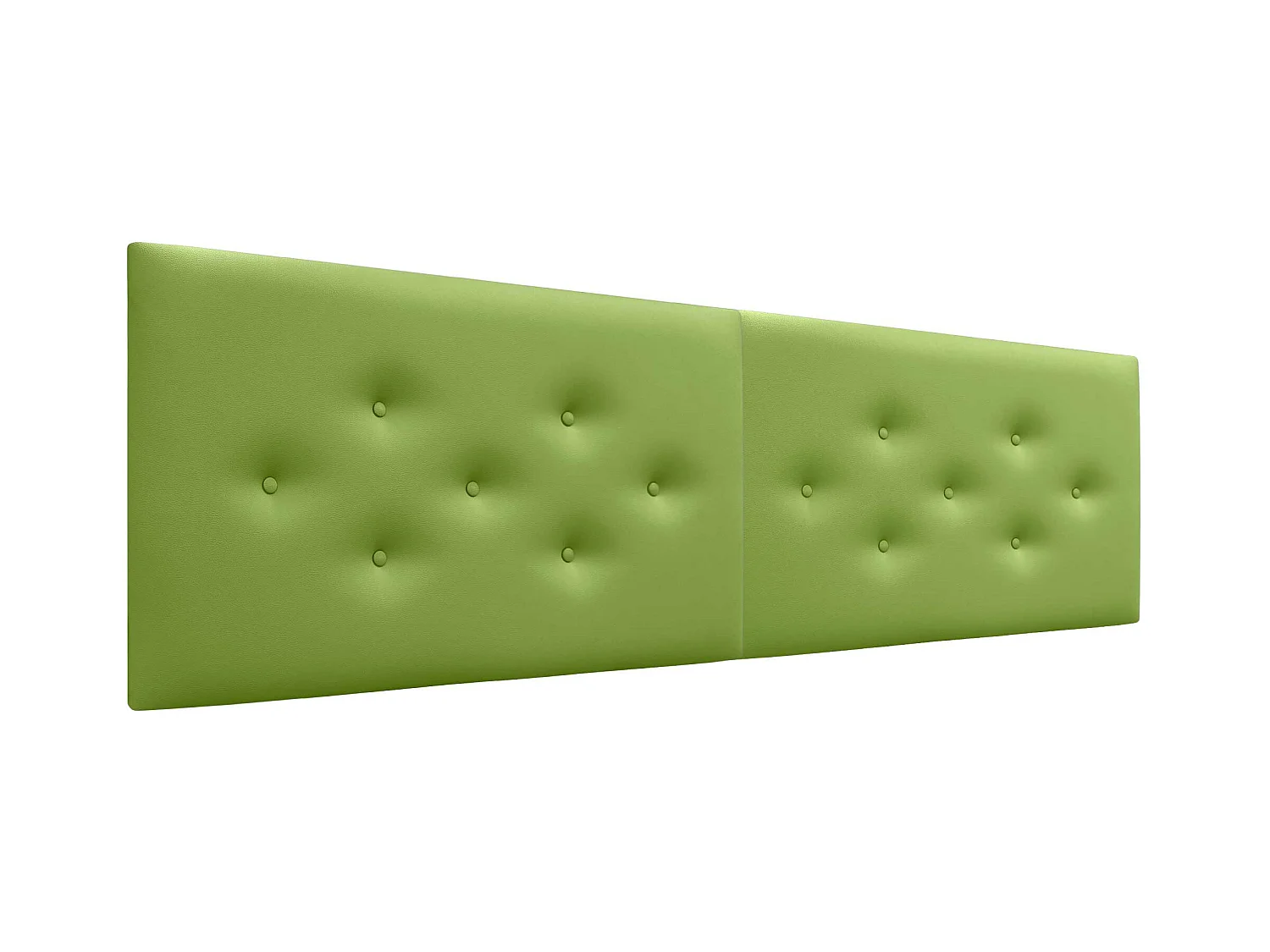 DHOME Tête de Lit en Similicuir avec 3 Rangées de Boutons Entrelacées Tête de Lit Rembourrée de Luxe (Vert, 160cm (2 pièces))