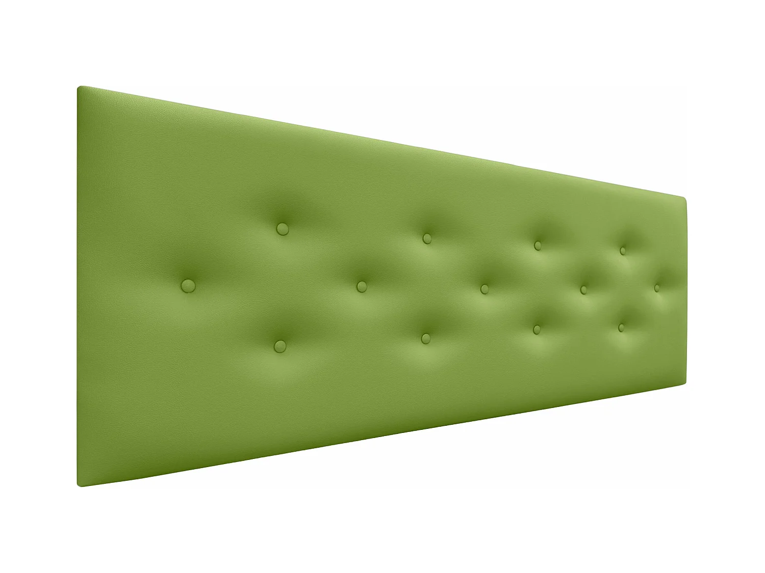 DHOME Tête de Lit en Similicuir avec 3 Rangées de Boutons Entrelacées Tête de Lit Rembourrée de Luxe (Vert, 150cm)