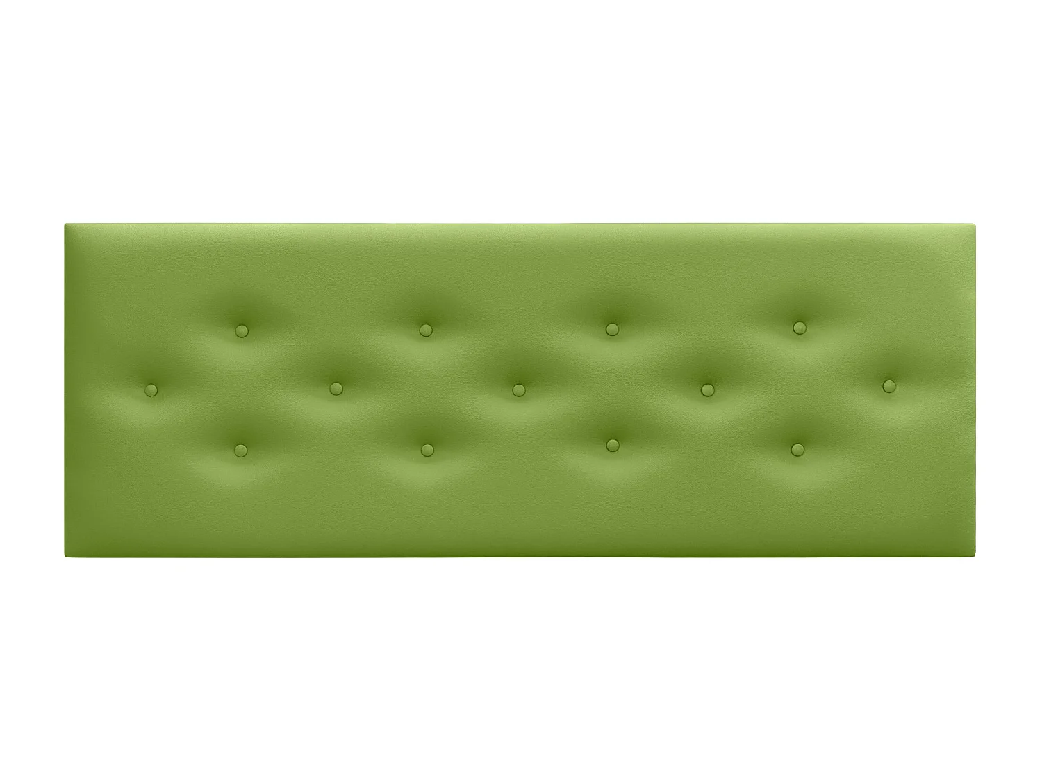 DHOME Tête de Lit en Similicuir avec 3 Rangées de Boutons Entrelacées Tête de Lit Rembourrée de Luxe (Vert, 150cm)