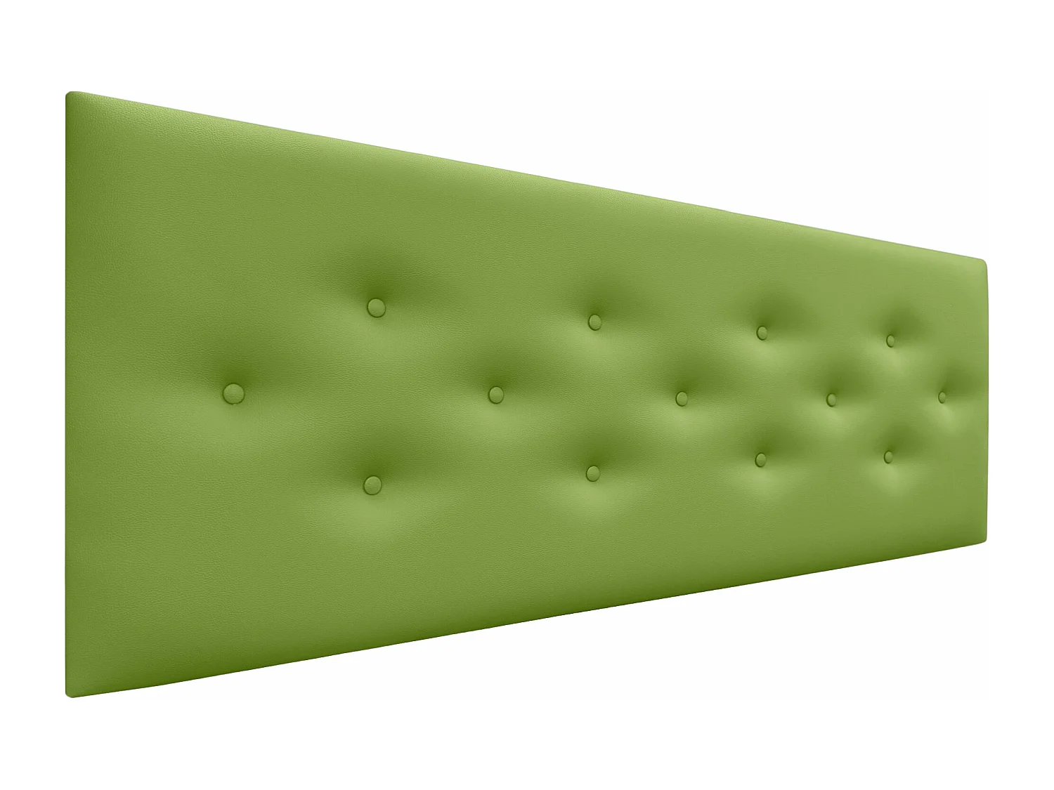 DHOME Tête de Lit en Similicuir avec 3 Rangées de Boutons Entrelacées Tête de Lit Rembourrée de Luxe (Vert, 150cm)