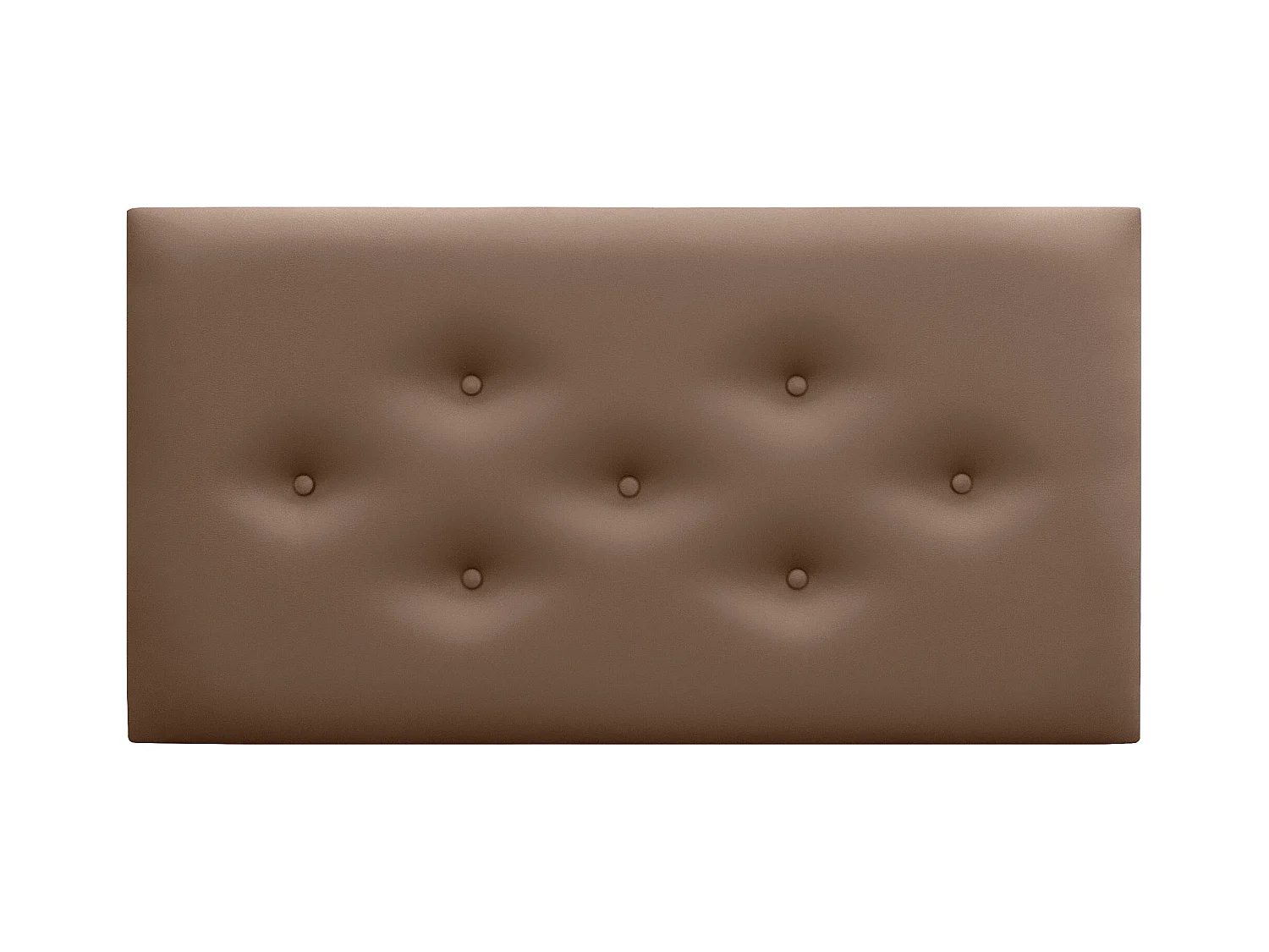 DHOME Tête de Lit en Similicuir avec 3 Rangées de Boutons Entrelacées Tête de Lit Rembourrée de Luxe (Argile, 95cm)