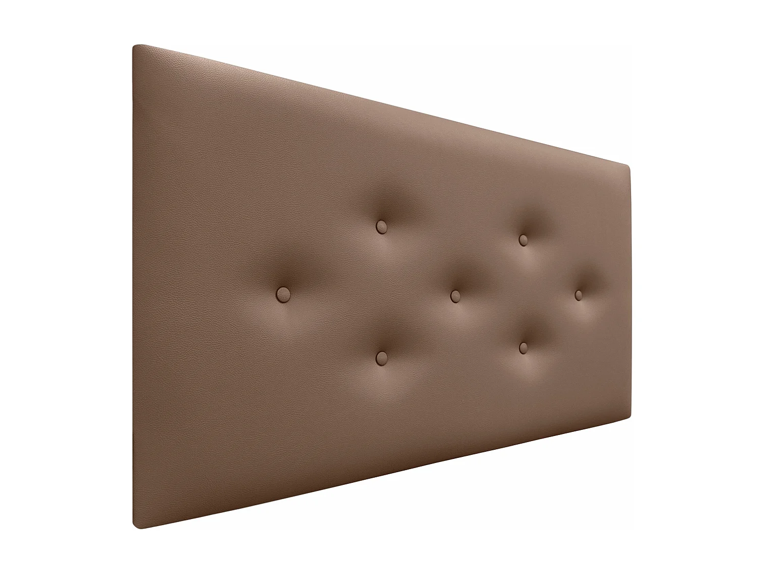 DHOME Tête de Lit en Similicuir avec 3 Rangées de Boutons Entrelacées Tête de Lit Rembourrée de Luxe (Argile, 95cm)