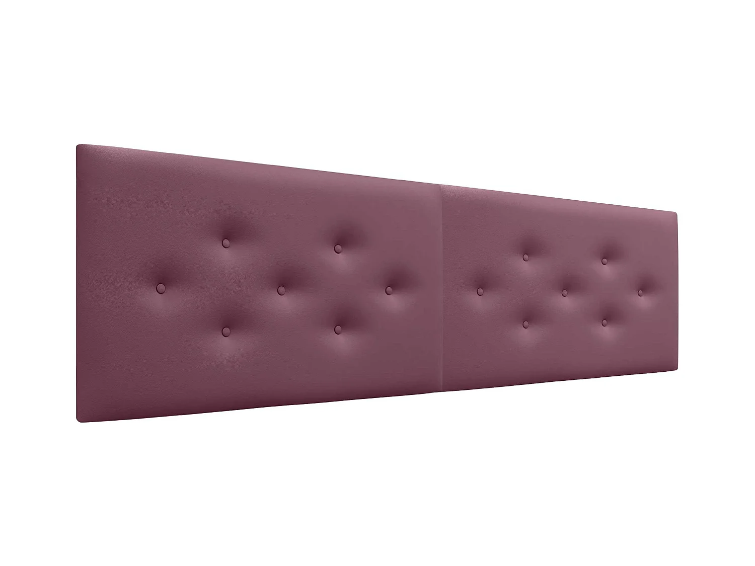 DHOME Tête de Lit en Similicuir avec 3 Rangées de Boutons Entrelacées Tête de Lit Rembourrée de Luxe (Bordeaux, 210cm (2 pièces))