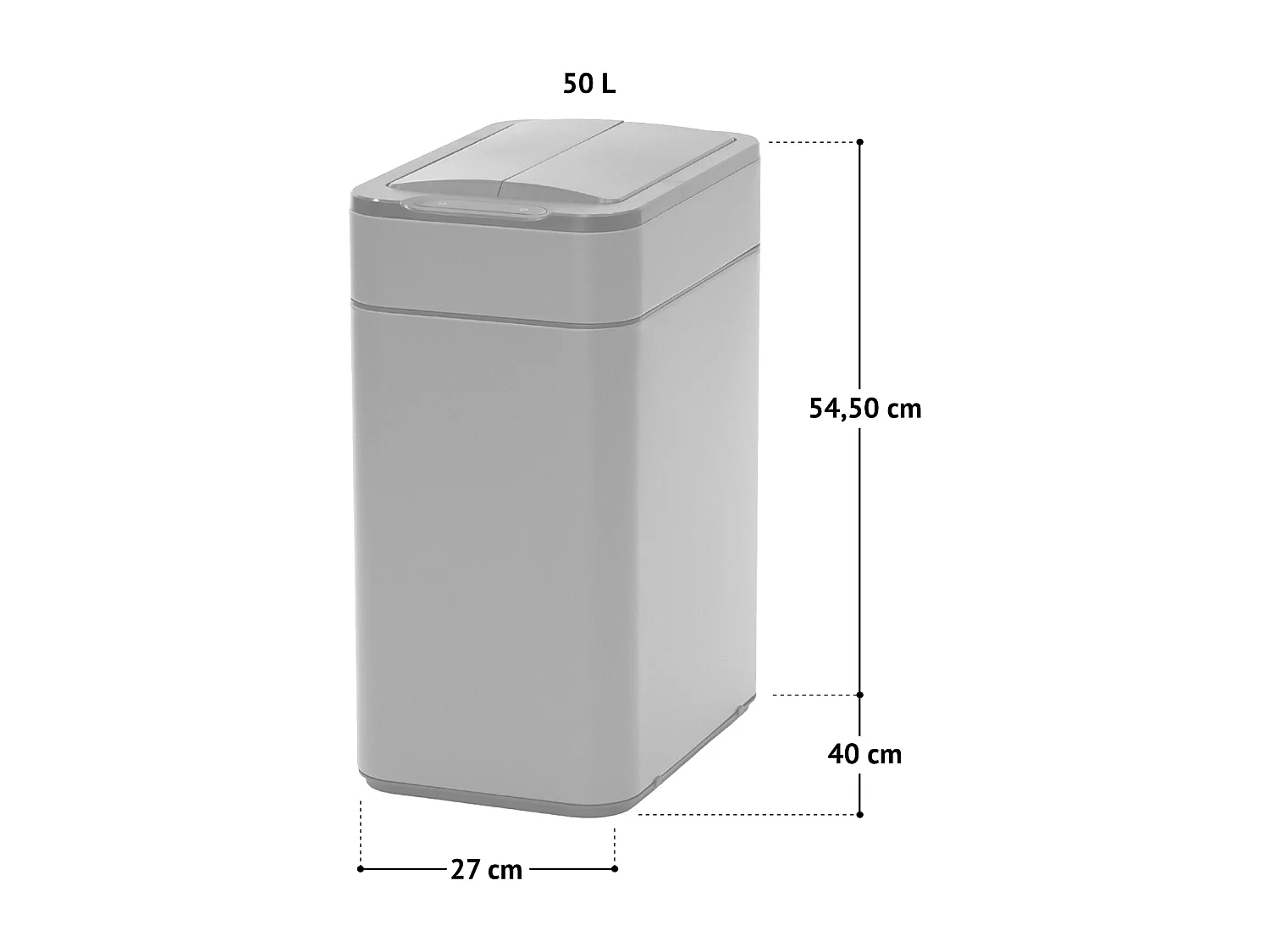 SENSORMÜLLEIMER SE50L Schwarz