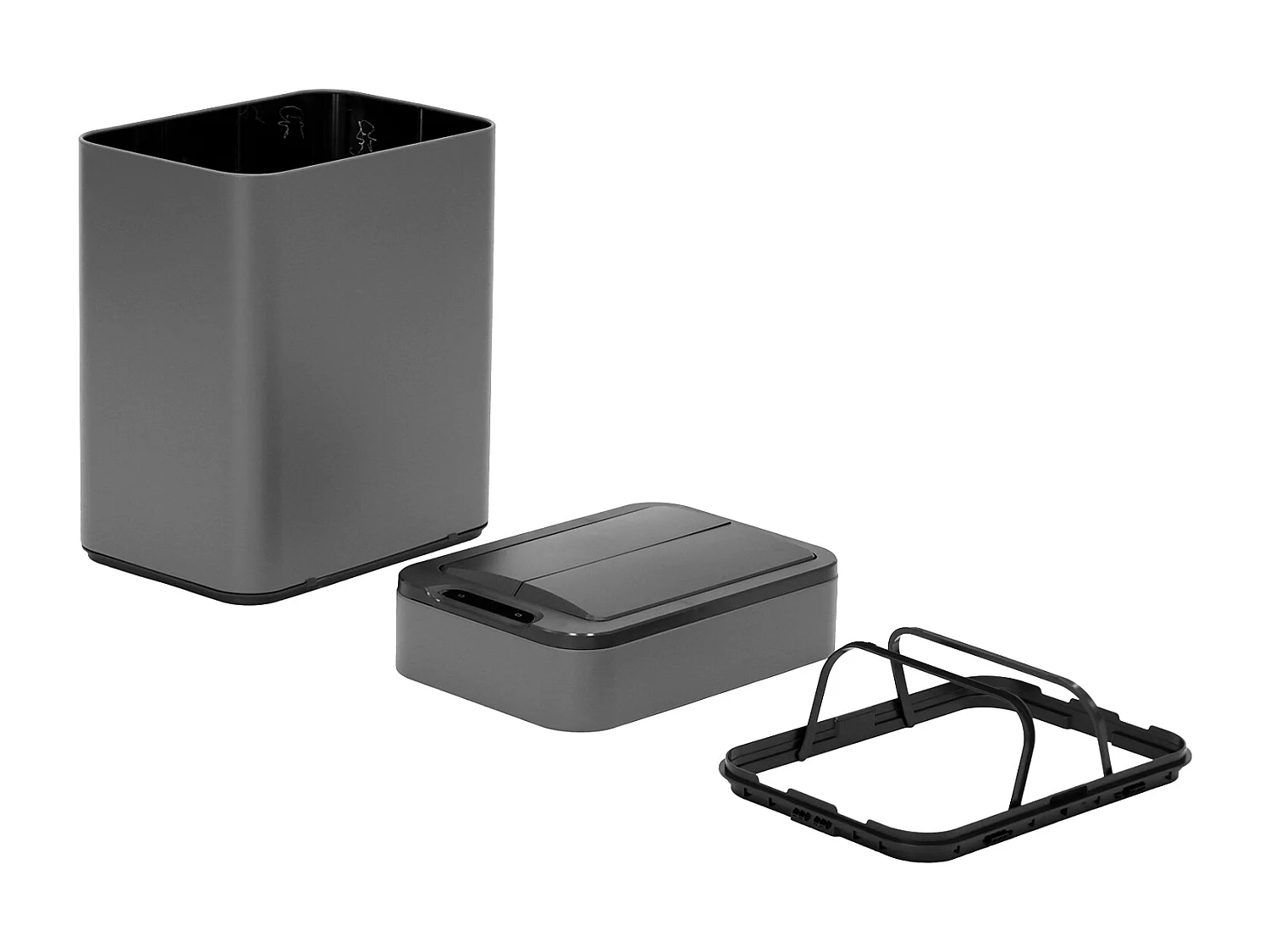 SVITA SE50L Poubelle à capteur Poubelle de cuisine Poubelle automatique Gris