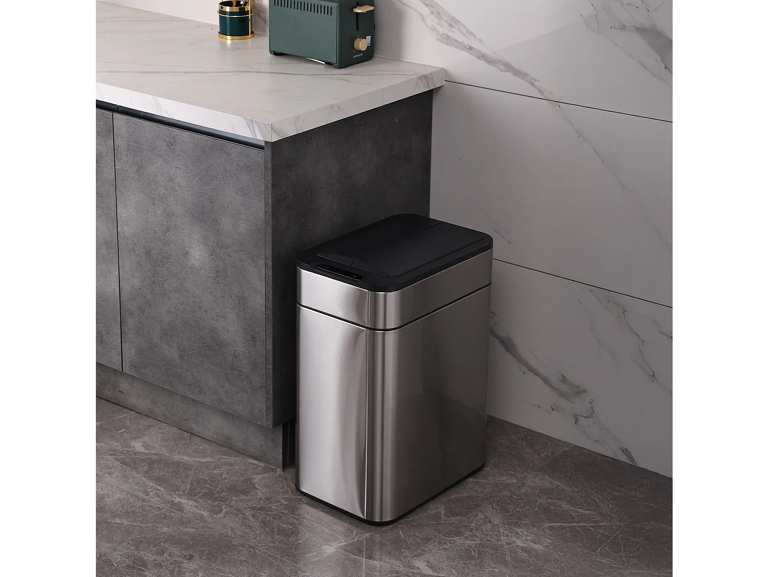 SENSORMÜLLEIMER SE50L Silber