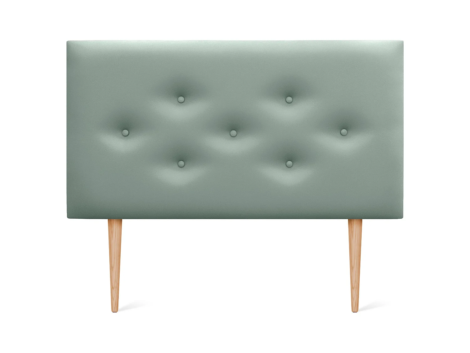DHOME Tête de lit en simili cuir avec 3 rangées de boutons entrelacés Tête de lit rembourrée pour lit de luxe (Vert, 95cm)