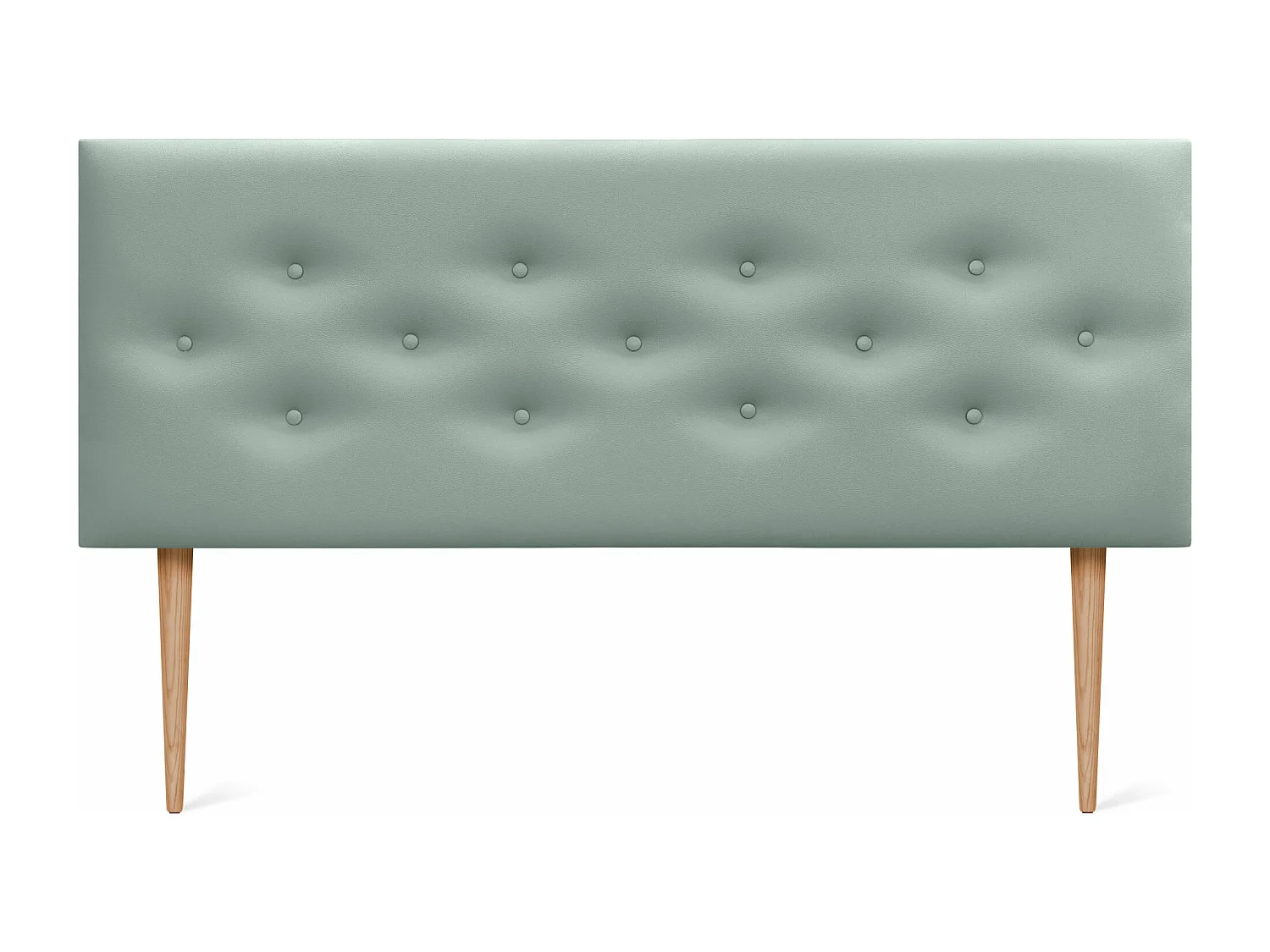 DHOME Tête de lit en simili cuir avec 3 rangées de boutons entrelacés Tête de lit rembourrée pour lit de luxe (Vert, 150cm)