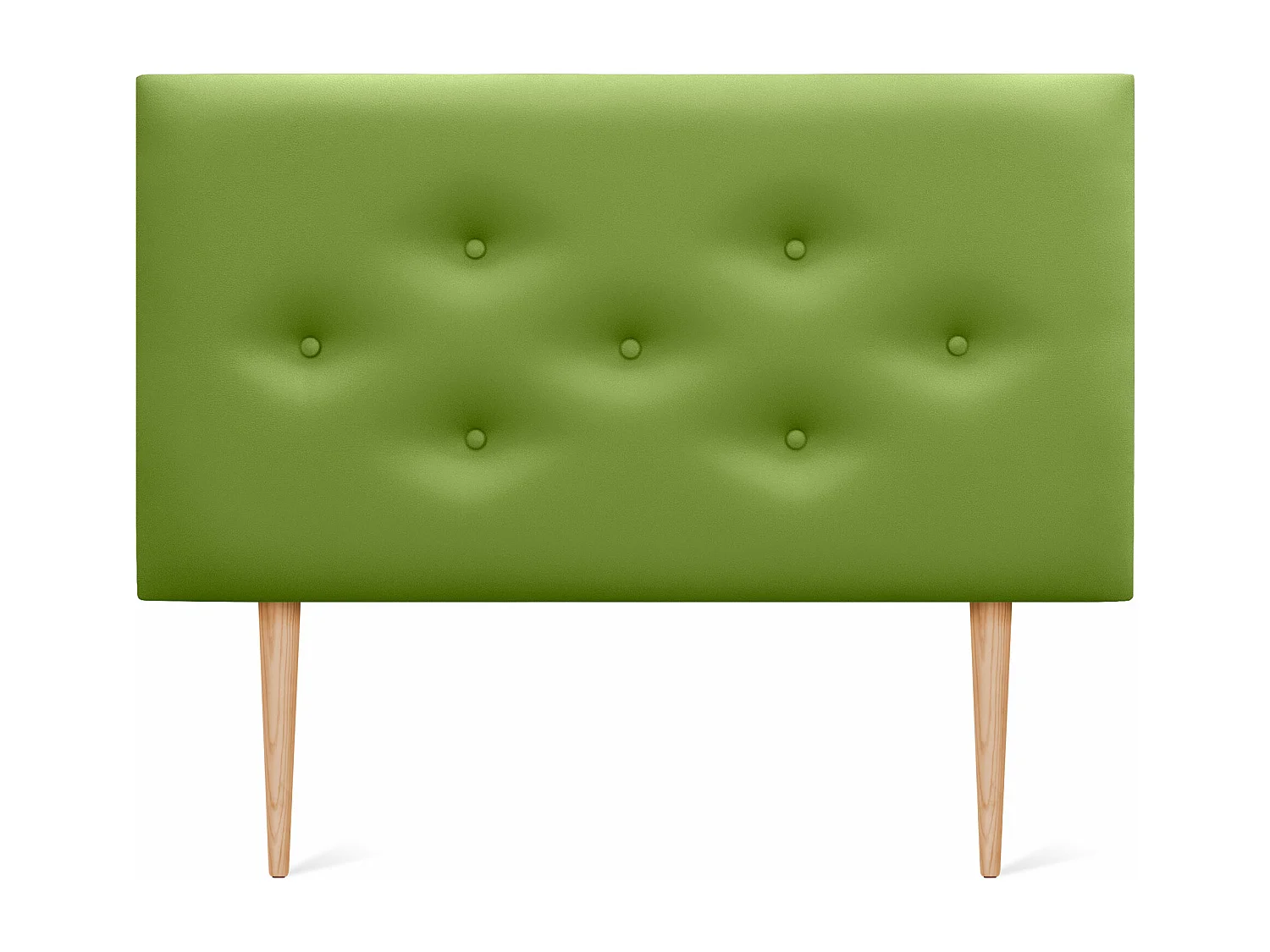DHOME Tête de lit en simili cuir avec 3 rangées de boutons entrelacés Tête de lit rembourrée pour lit de luxe (Vert, 90cm)