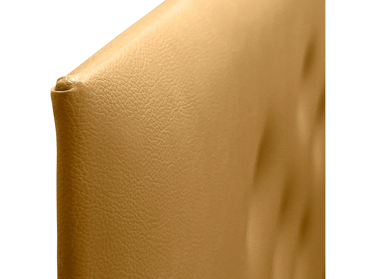 DHOME Hoofdbord van kunstleer met 3 verspringende rijen knopen, luxe gestoffeerd bedhoofdbord (Goud, 160cm (2-delig))