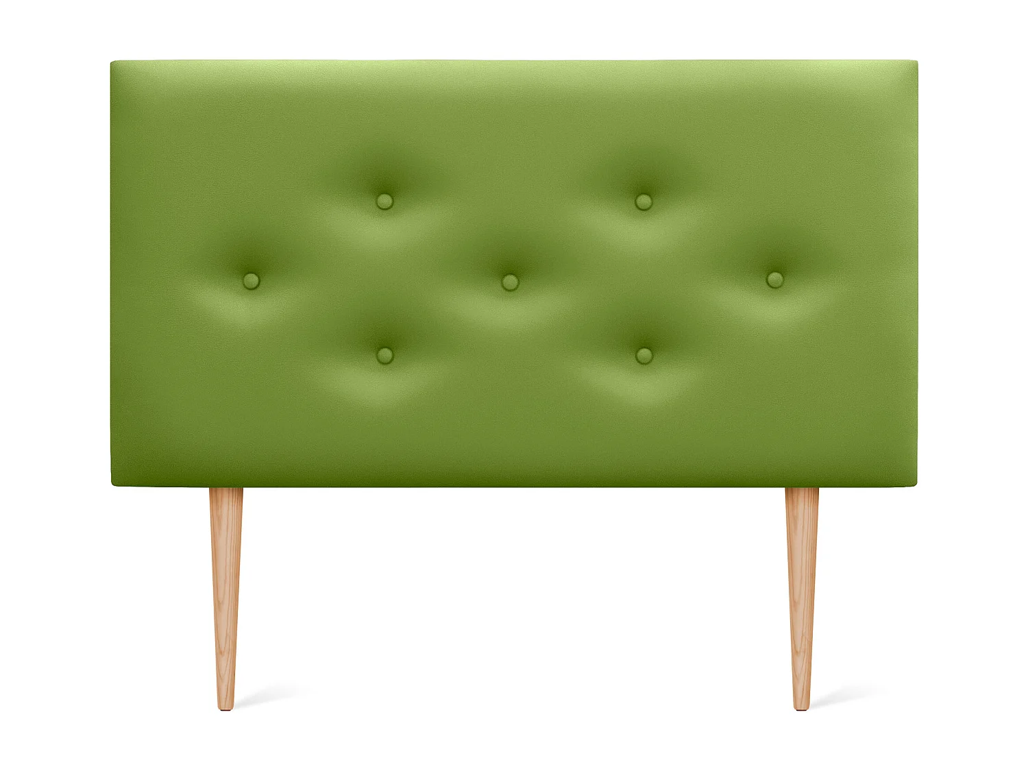 DHOME Tête de lit en simili cuir avec 3 rangées de boutons entrelacés Tête de lit rembourrée pour lit de luxe (Vert, 105cm)