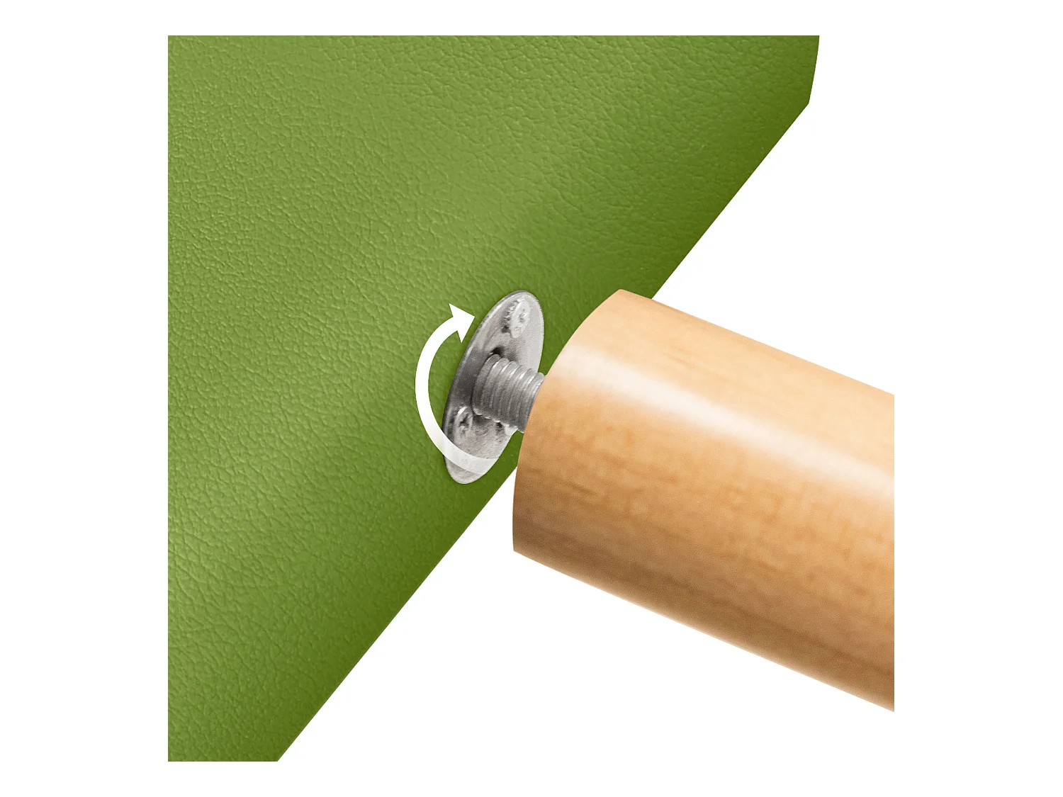 DHOME Testiera in ecopelle con 3 file di bottoni intrecciati Testiera imbottita per letto di lusso (Verde, 135cm)