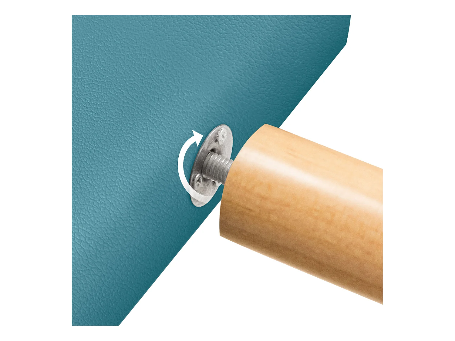 DHOME Testiera in ecopelle con 3 file di bottoni intrecciati Testiera imbottita per letto di lusso (Turchese, 135cm)