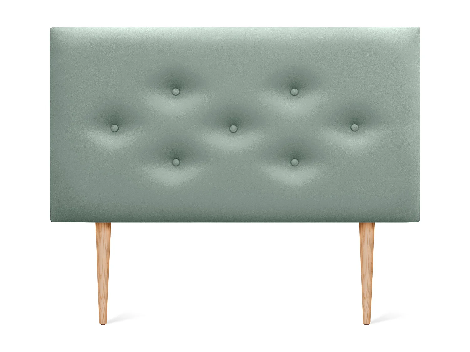 DHOME Tête de lit en simili cuir avec 3 rangées de boutons entrelacés Tête de lit rembourrée pour lit de luxe (Vert, 105cm)