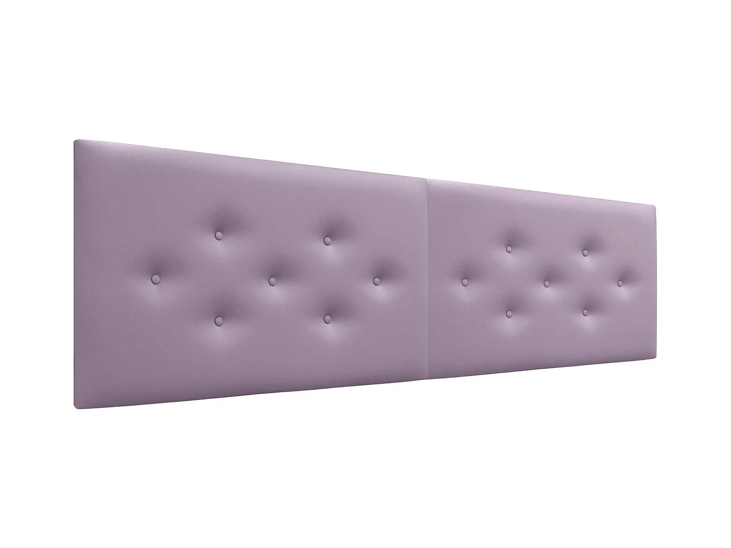 DHOME Tête de Lit en Similicuir avec 3 Rangées de Boutons Entrelacées Tête de Lit Rembourrée de Luxe (Lilas, 220cm (2 pièces))