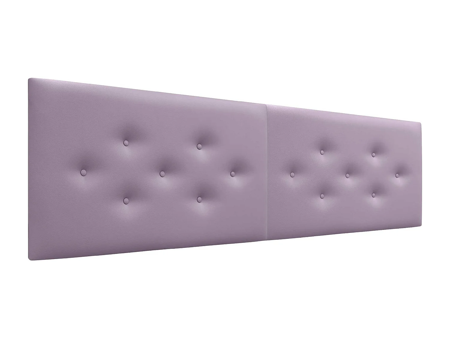 DHOME Tête de Lit en Similicuir avec 3 Rangées de Boutons Entrelacées Tête de Lit Rembourrée de Luxe (Lilas, 220cm (2 pièces))