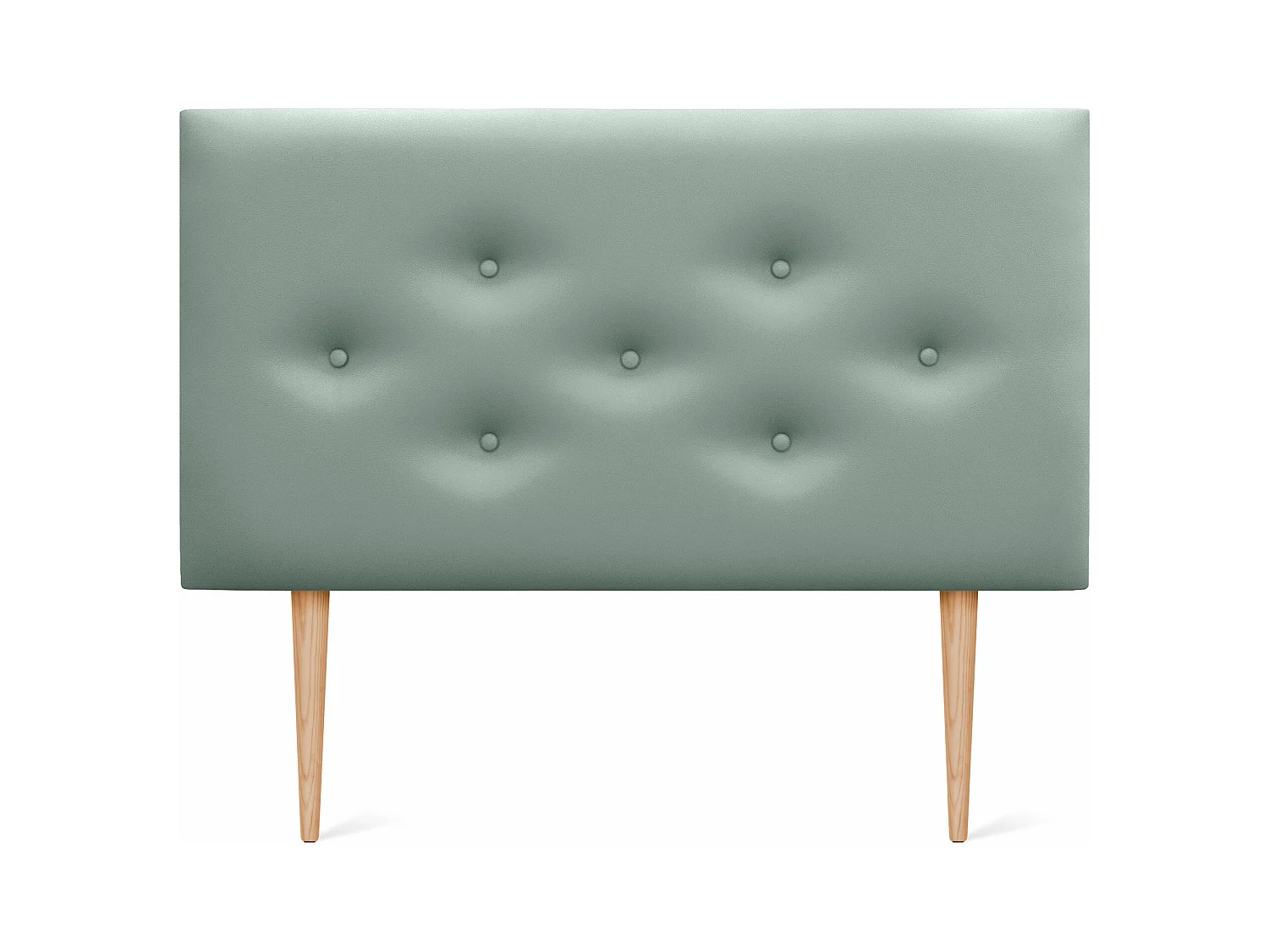 DHOME Tête de lit en simili cuir avec 3 rangées de boutons entrelacés Tête de lit rembourrée pour lit de luxe (Vert, 110cm)