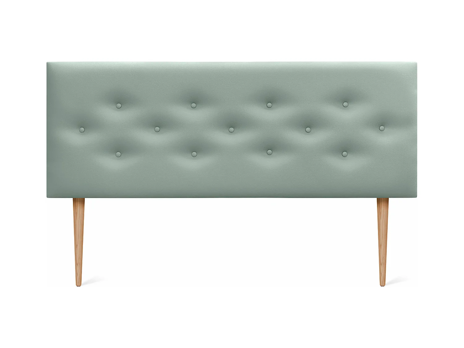 DHOME Tête de lit en simili cuir avec 3 rangées de boutons entrelacés Tête de lit rembourrée pour lit de luxe (Vert, 160cm)