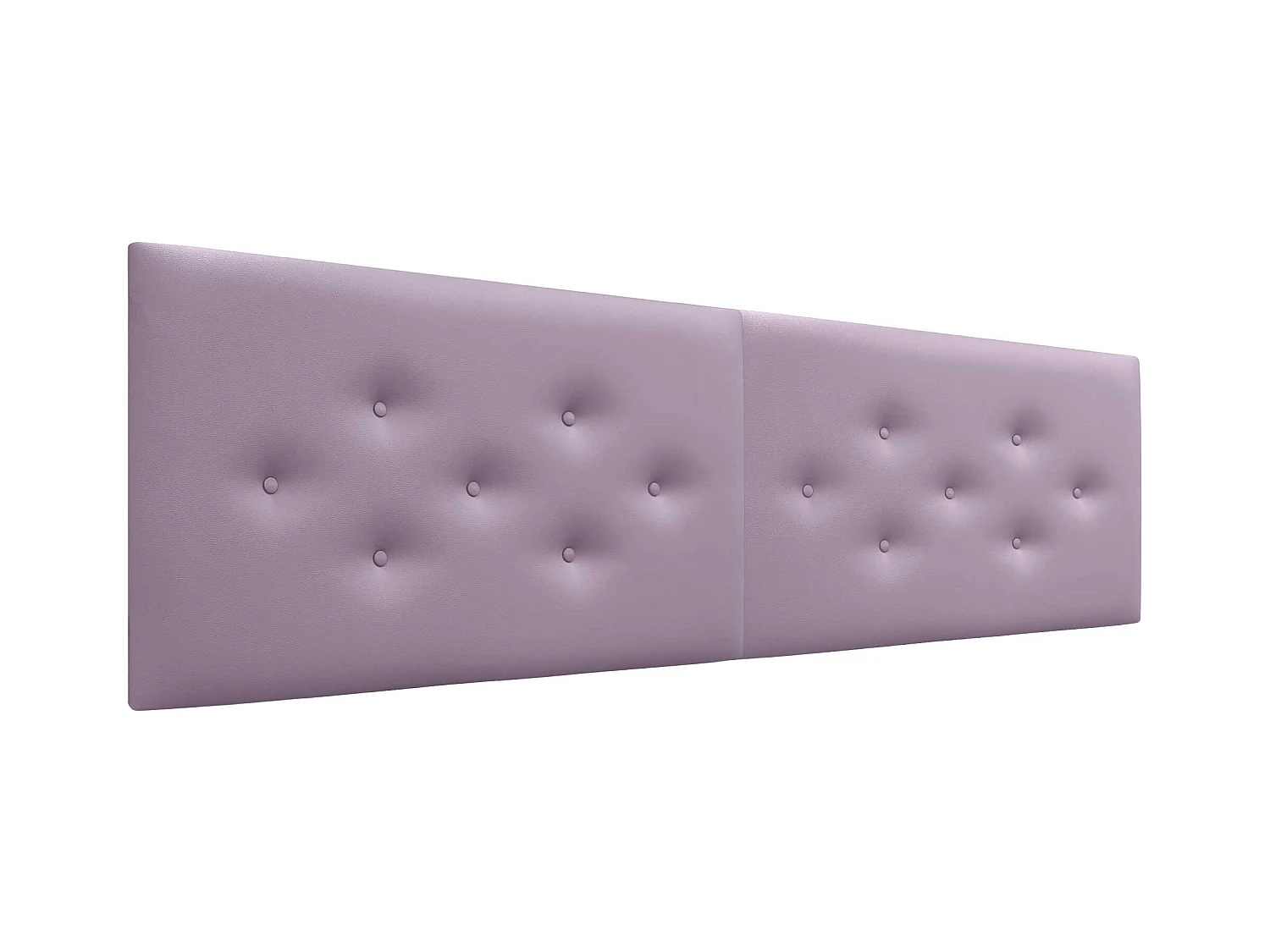DHOME Tête de Lit en Similicuir avec 3 Rangées de Boutons Entrelacées Tête de Lit Rembourrée de Luxe (Lilas, 160cm (2 pièces))