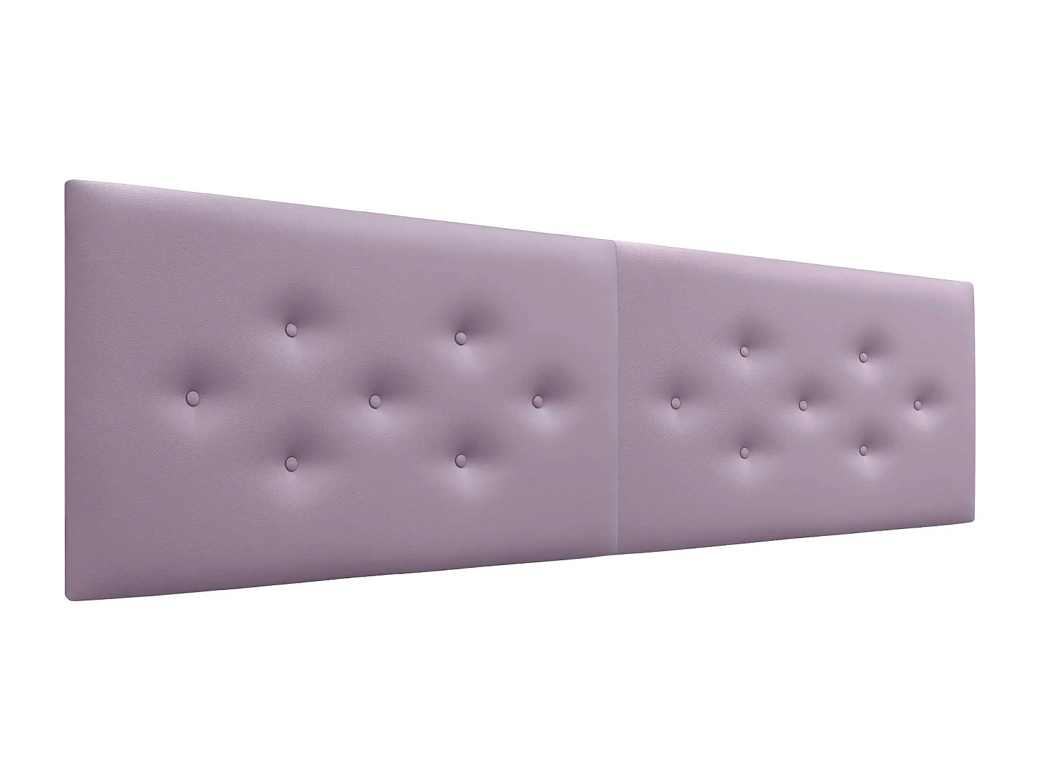 DHOME Tête de Lit en Similicuir avec 3 Rangées de Boutons Entrelacées Tête de Lit Rembourrée de Luxe (Lilas, 160cm (2 pièces))