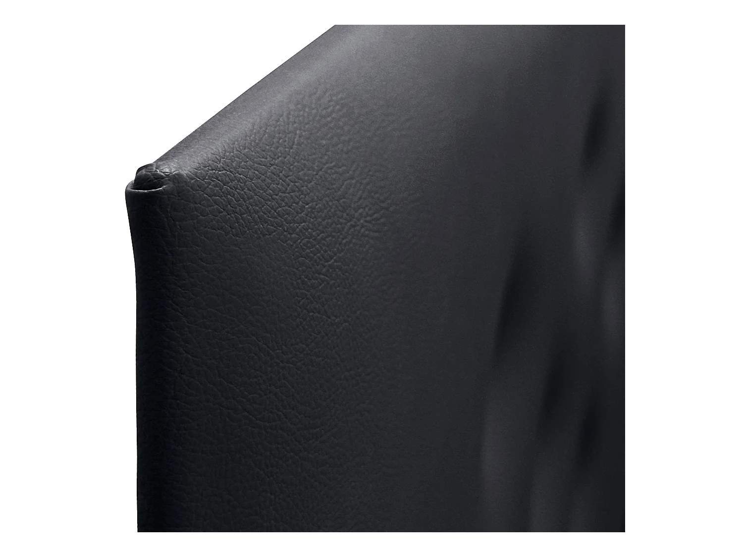 DHOME Tête de lit en simili cuir avec 3 rangées de boutons entrelacés Tête de lit rembourrée pour lit de luxe (Noir, 135cm)