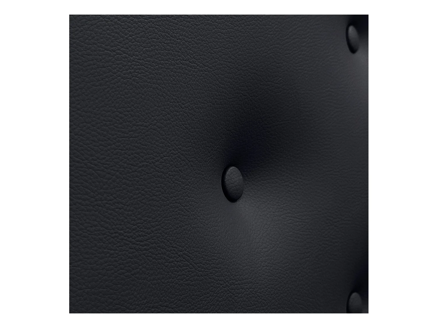 DHOME Tête de lit en simili cuir avec 3 rangées de boutons entrelacés Tête de lit rembourrée pour lit de luxe (Noir, 160cm)