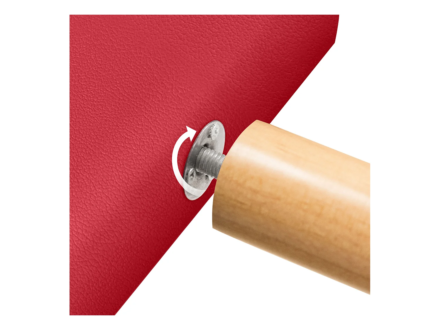 DHOME Tête de lit en simili cuir avec 3 rangées de boutons entrelacés Tête de lit rembourrée pour lit de luxe (Rouge, 105cm)