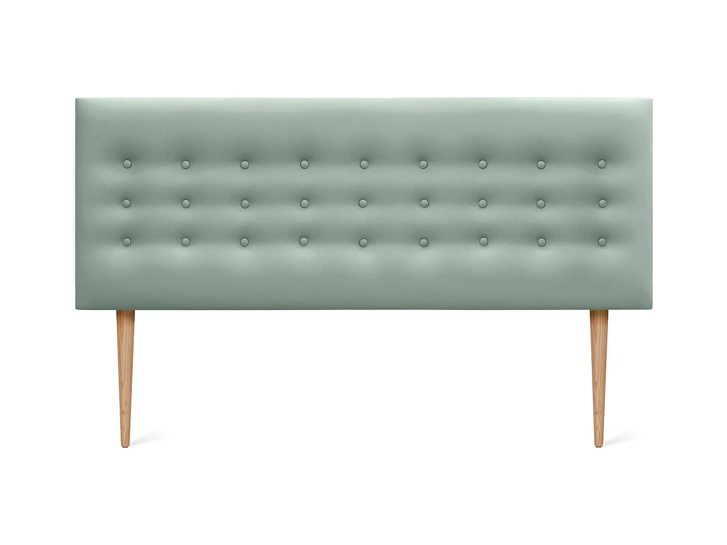 DHOME Tête de lit en simili cuir avec 3 rangées de boutons Tête de lit rembourrée pour lit de luxe (Vert, 135cm)