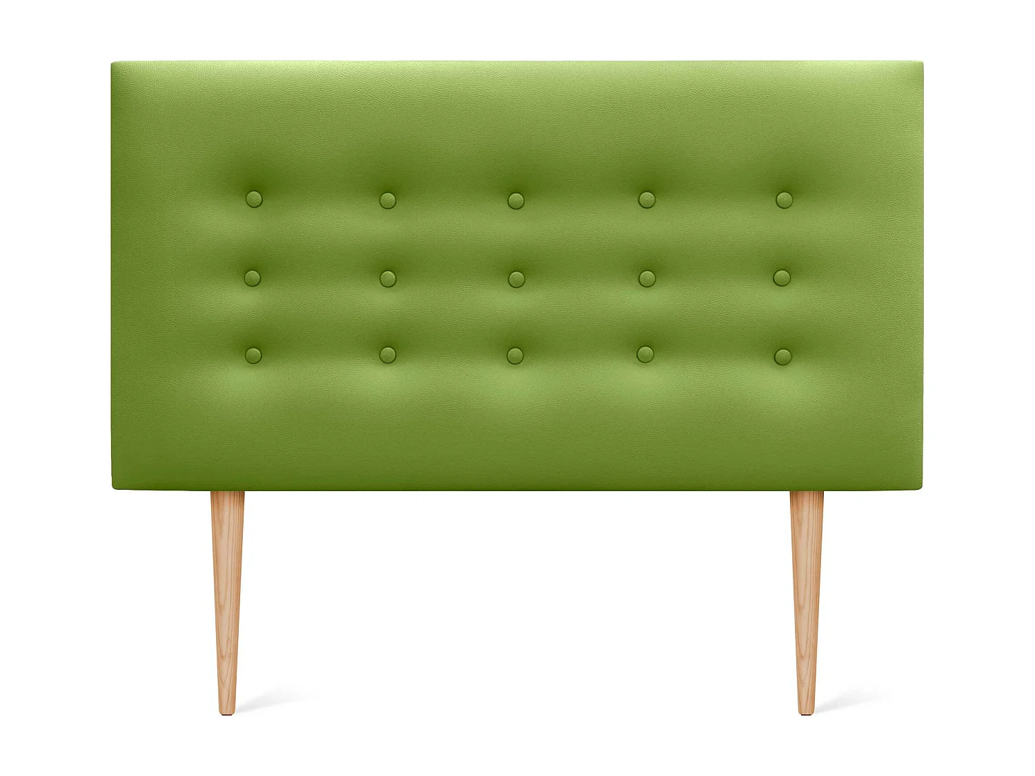 DHOME Tête de lit en simili cuir avec 3 rangées de boutons Tête de lit rembourrée pour lit de luxe (Vert, 105cm)