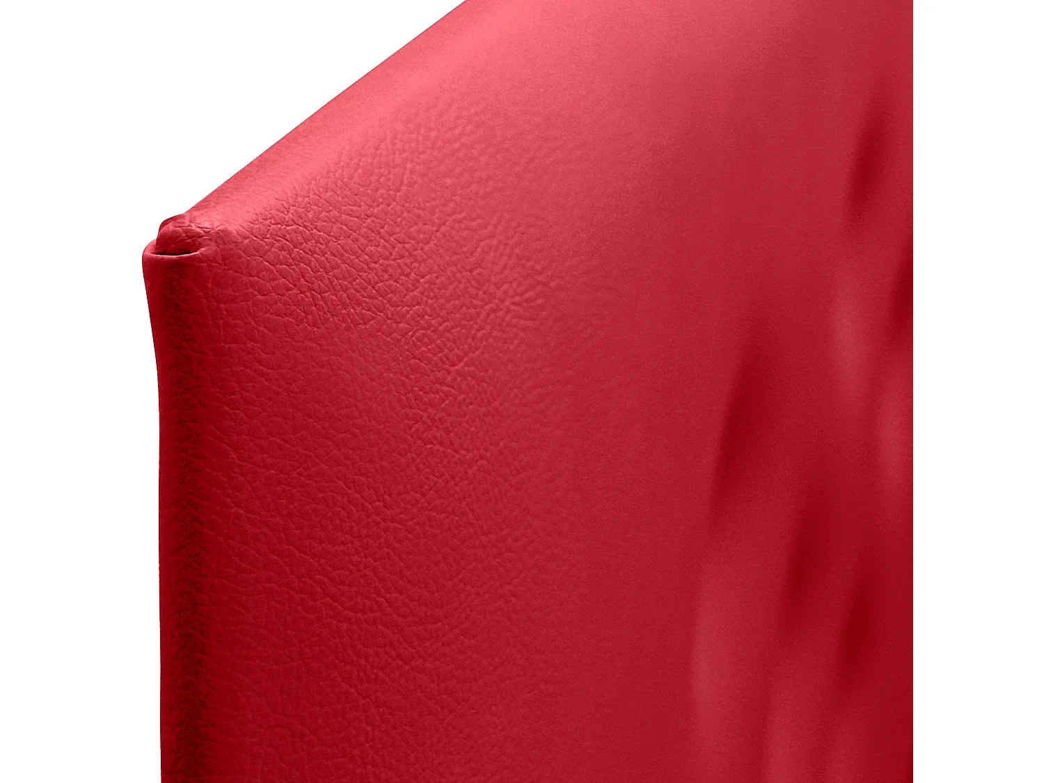 DHOME Kunstleder-Kopfteil mit 3 versetzten Knopfreihen und Füßen, luxuriöses gepolstertes Bettkopfteil (Rot, 145cm)